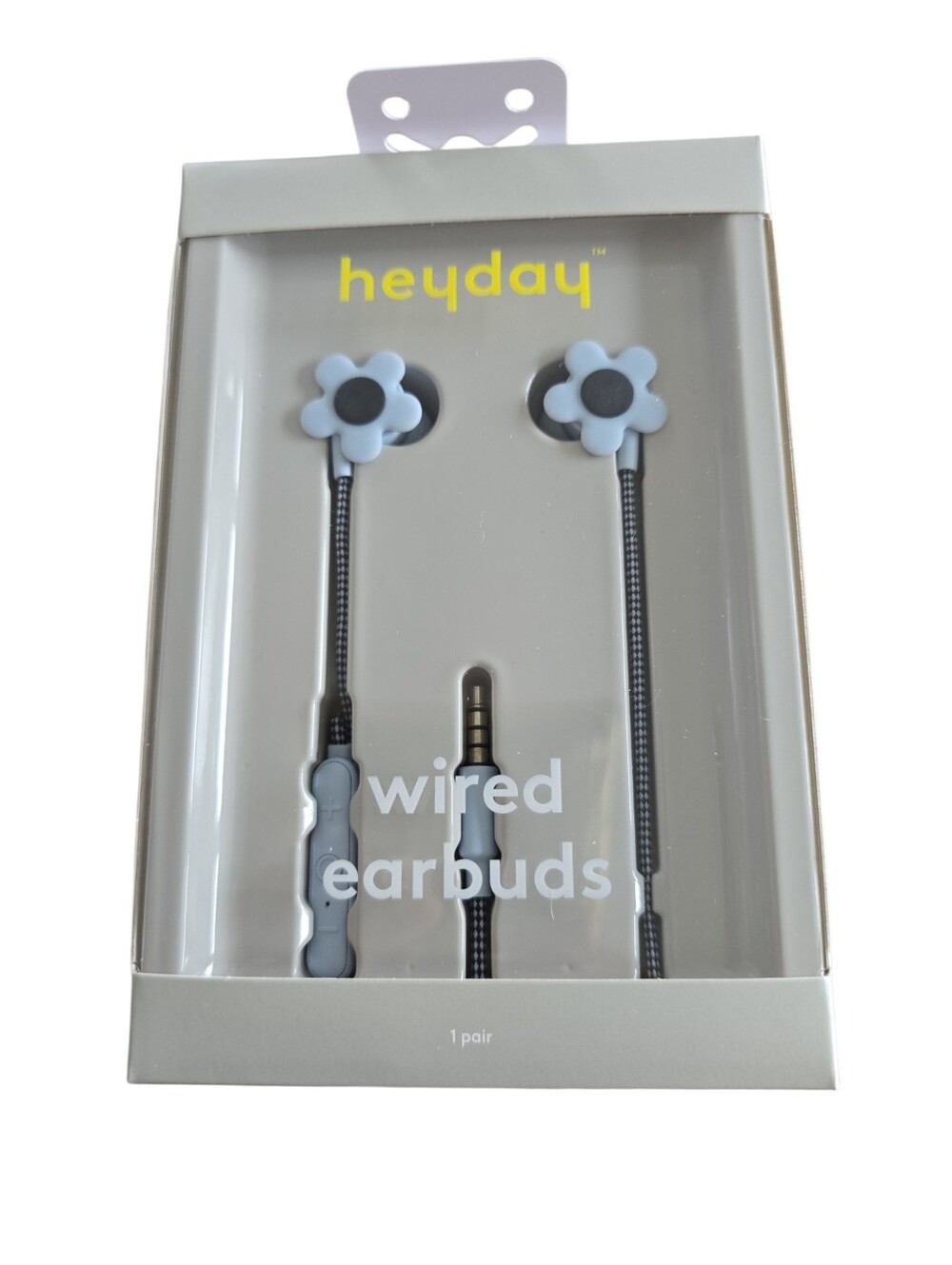 Heyday Blue Daisy‎ Wired Earbuds 3.5mm Headphones NWT